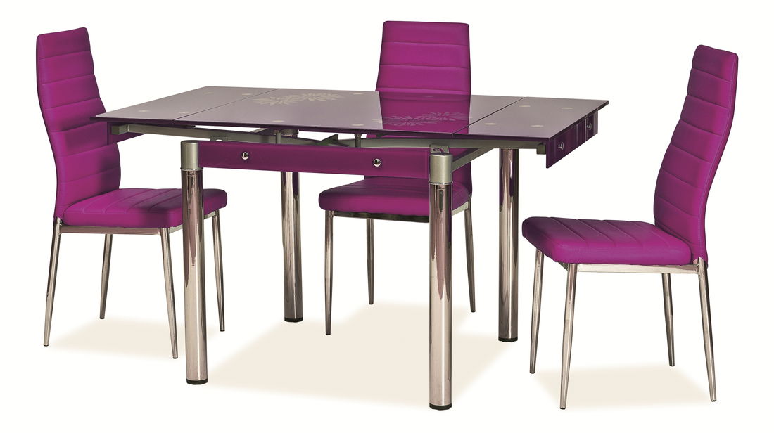 Jedálenský stôl GD-082 fialový (pre 4 osoby) *výpredaj