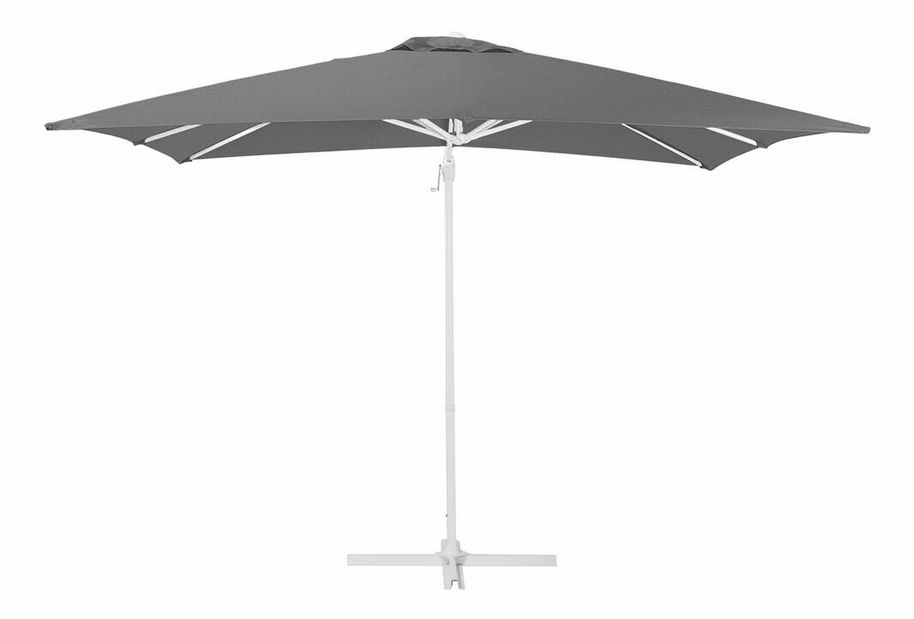 Záhradný slnečník MANIZA (biela + tmavosivá)