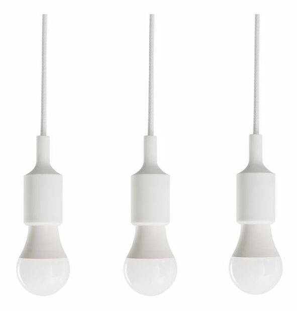 Set visećih svjetiljki 3 kom. Aktau (bijela)