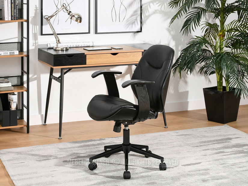 Fotelja Raynold (crno drvo + crna)