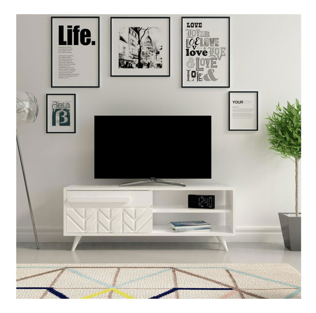 TV stolík/skrinka Venedikt (biela)