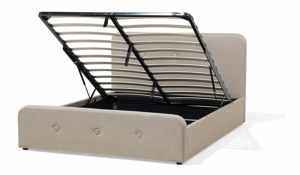 Manželská posteľ 140 cm ROME (s roštom a úl. priestorom) (béžová) *výpredaj