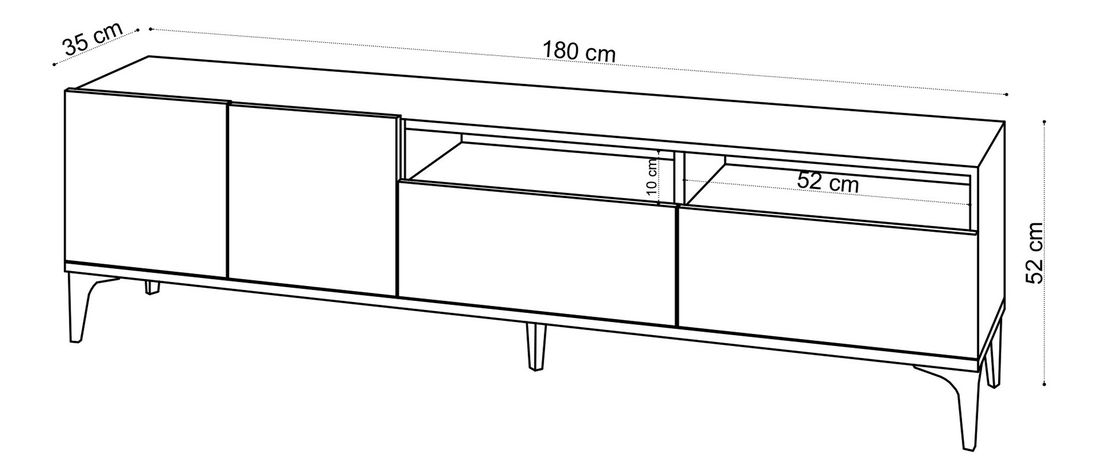 Masă TV/Dulap Aliex 10 (stejar)