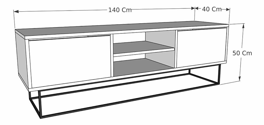 TV stolík/skrinka Esca 3