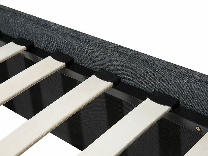 Manželská posteľ 160 cm VALDO (s roštom) (tmavosivá)