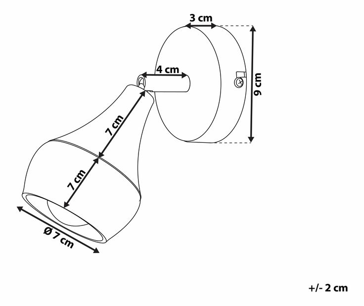 Nástenná lampa Antler I (zlatá)