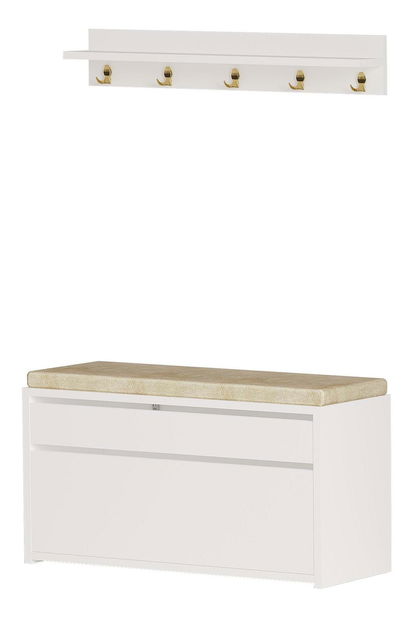 Mobilier hol Bobika (alb + auriu)