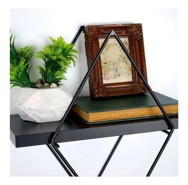 Dekorativna zidna polica Duvelo 15 (crna)