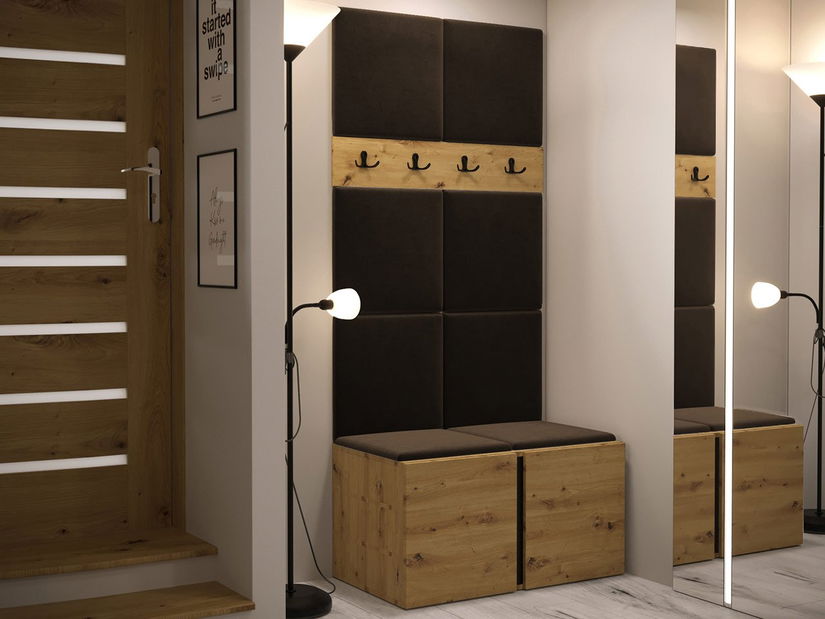 Predsieň Timothy IV (dub artisan + dub artisan + čierna) (Manila 04)