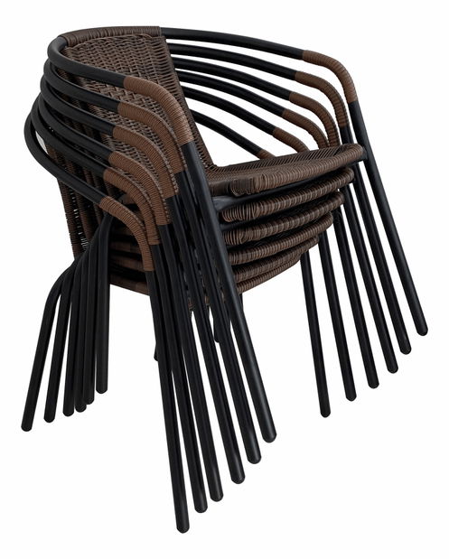 Scaun de grădină (2 buc.) Durley (Maro + Negru) *vânzare stoc