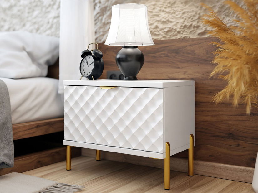 Noćni stolić Fetta 1SZ (bijela)