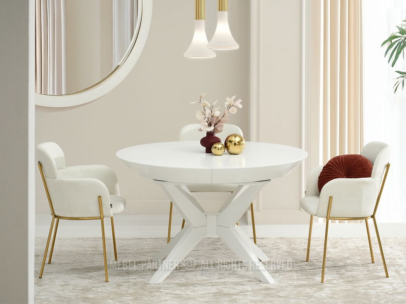 Masă sufragerie Viajaban (alb)