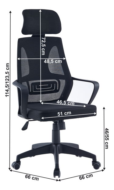Kancelárske kreslo Taxxa (čierna)