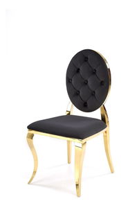 Scaun sufragerie Regino (negru + auriu)