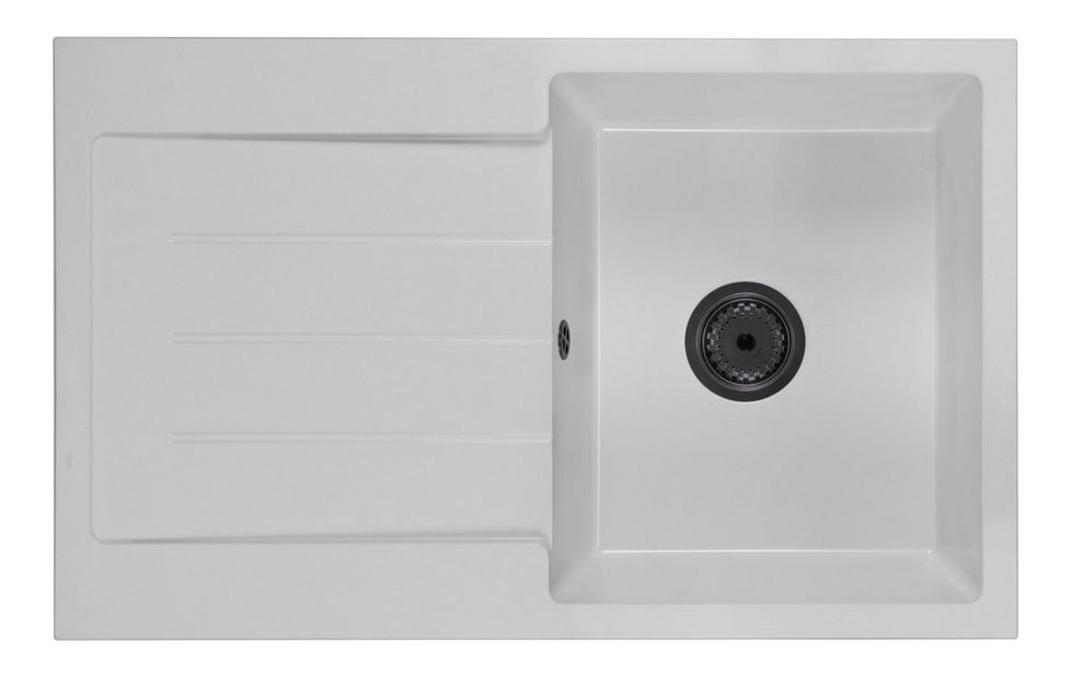 Kuchynský drez Ruxom (biela) (s 1 otvorom pre batériu) (L)