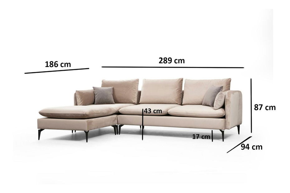 Kutna garnitura Felorexa (bež + crna)