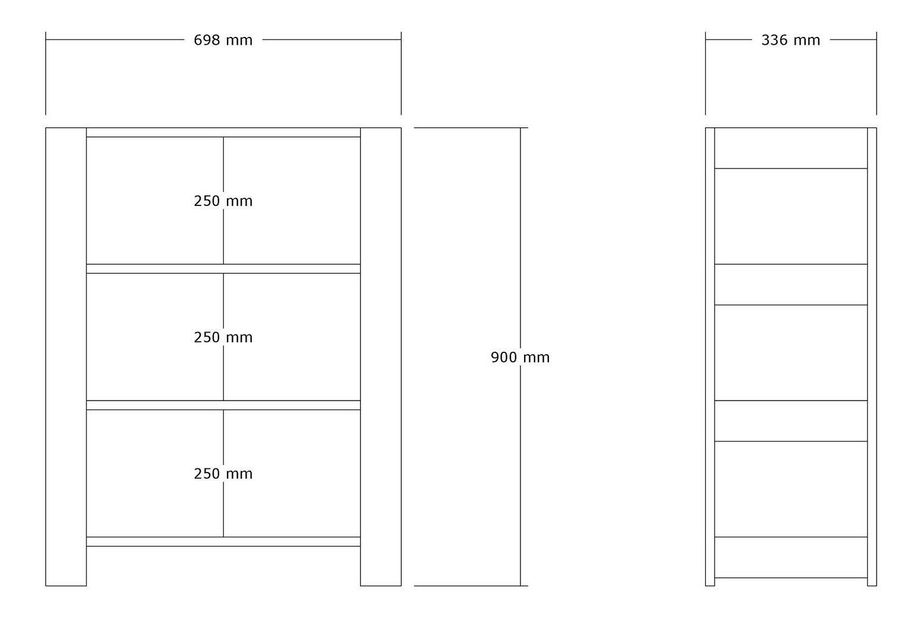 Botník Kedesi (dub zafírový)
