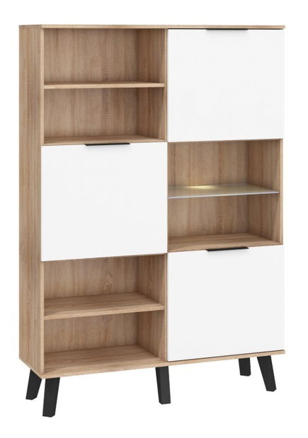 Raft Shela SVN-09 (stejar sonoma deschis + alb lucios)