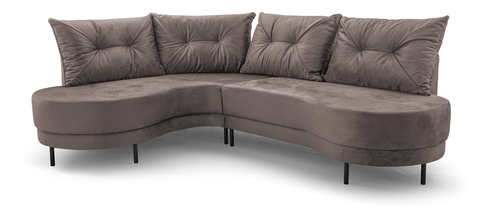 Rohová sedačka Aida (hnedá) (L)