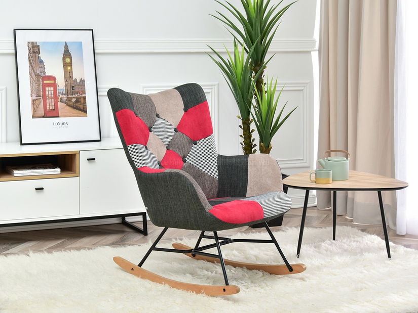 Fotelja Sibyla (patchwork + crna bukva)