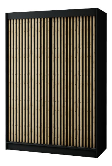 Ruhásszekrény 150 cm Ladonna 1 (matt fekete)