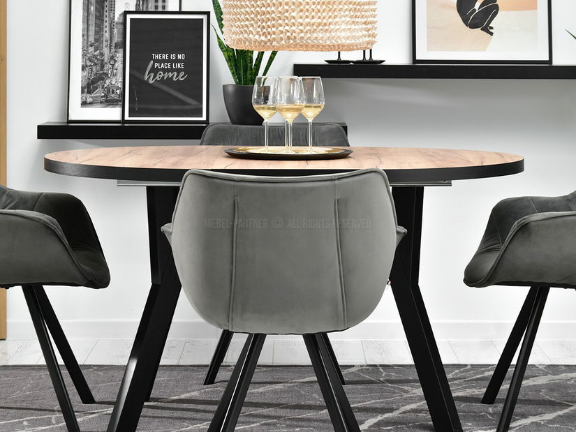 Stolička Nina (sivá + čierna)