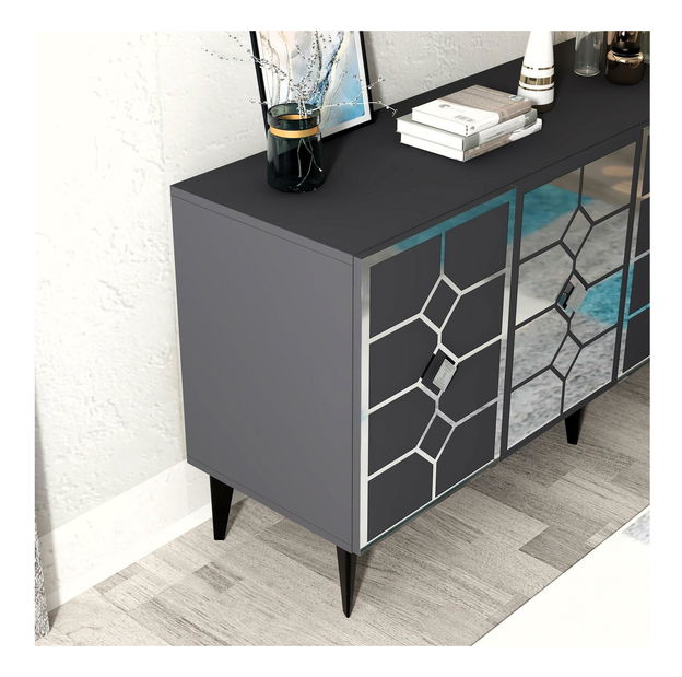 Skrinka Kavesi 1 (antracit + strieborná) 