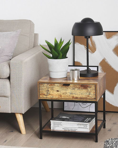 Príručný stolík BORRGA (tmavé drevo)