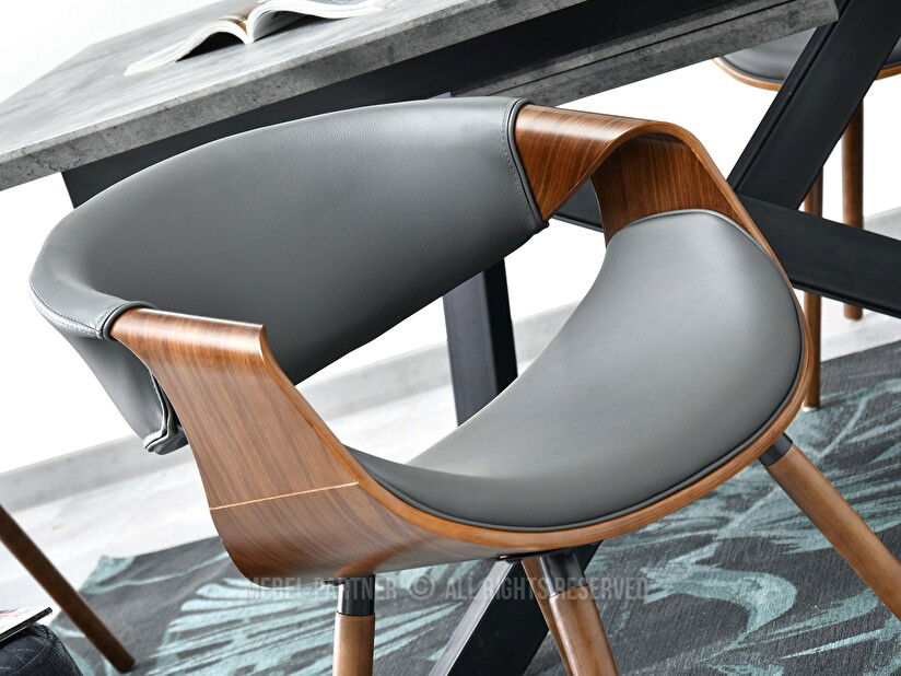 Scaun Bjorn K (gri + nuc)