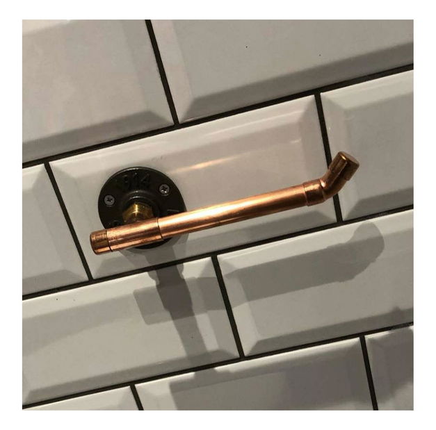 Suport de perete hărtie igienică Mapeno 7 (roz + auriu)