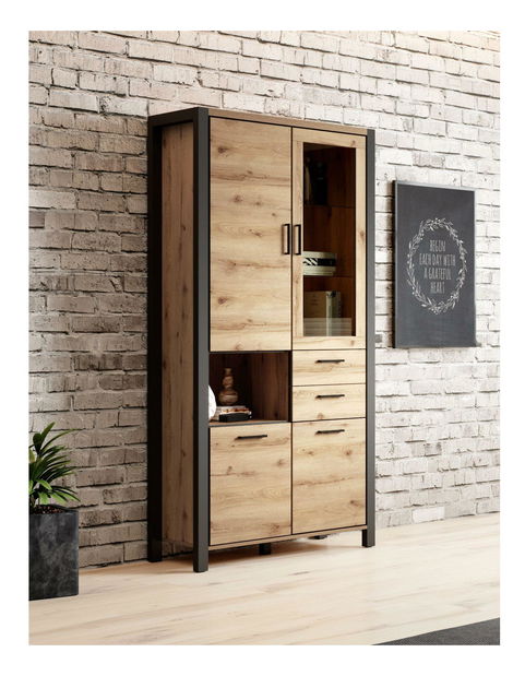 Vitrin Armin Typ 13 (taurus tölgy + matt fekete)