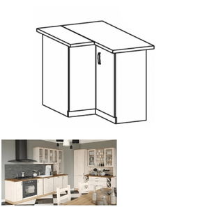 Donji kuhinjski ormarić, kutni Regnar D90N 