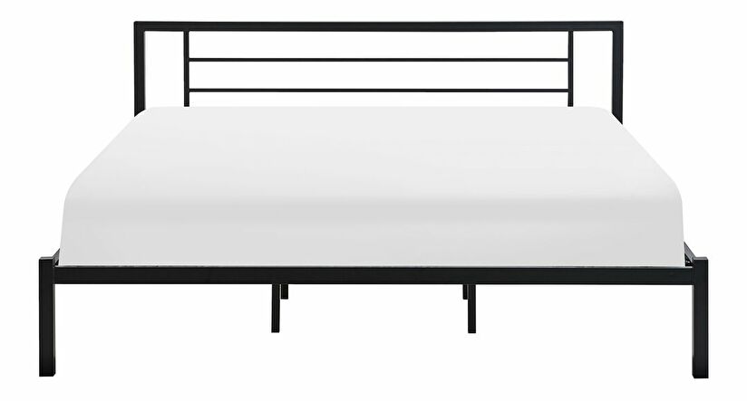 Manželská posteľ 180 cm CONNET (s roštom) (čierna)