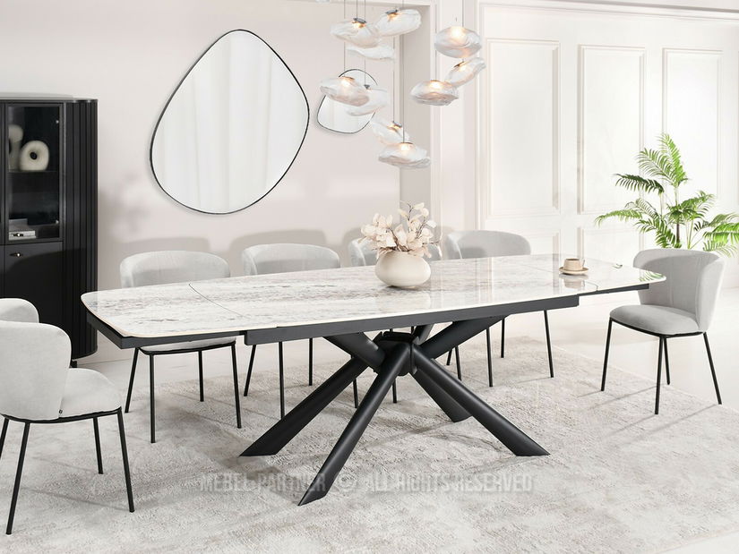 Masă sufragerie Deportaron (gri + negru)