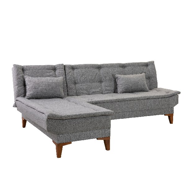 Kutna sofa na razvlačenje Syrma (siva) (L)