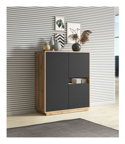 Komoda Albert Typ 42 (dub taurus + čierna matná)