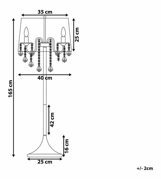 Stojanové svietidlo Evandale (čierna)