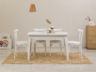 Set mobilier sufragerie Duvasa 11 (alb) (pentru 4 persoane)