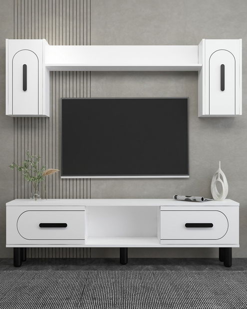 Obývacia stena Yosua (biela + čierna)