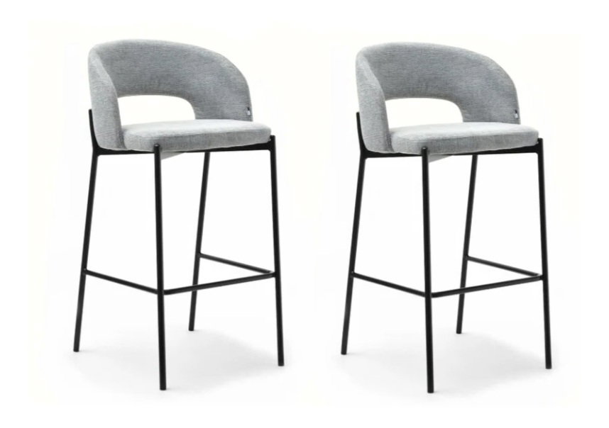 Scaun Gustav (gri + negru) (2 buc) *vânzare stoc