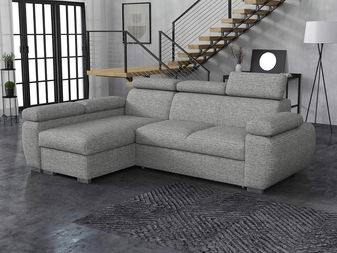 Sarokkanapé garnitúra Gozo Mini (középszürke) (B)