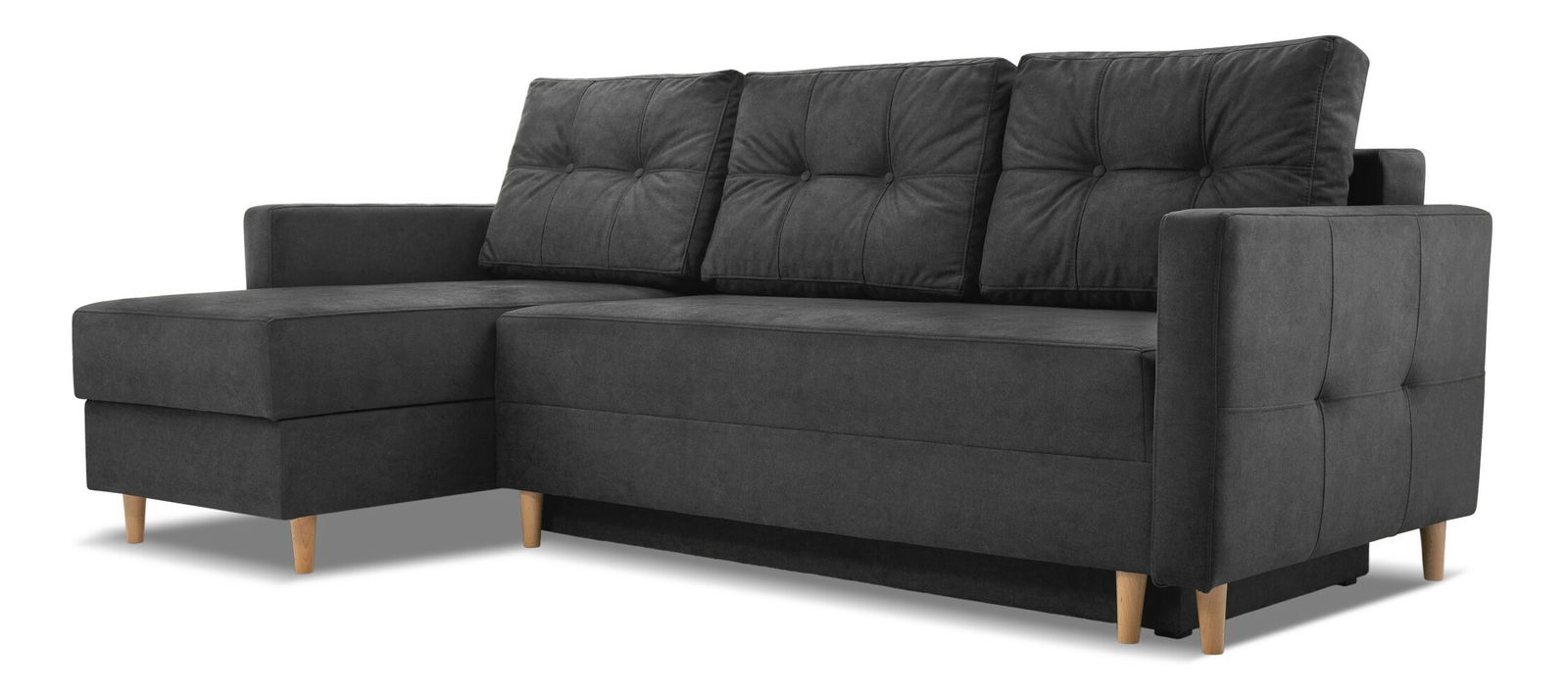 Sarokkanapé Meshire (sötétszürke) (B)