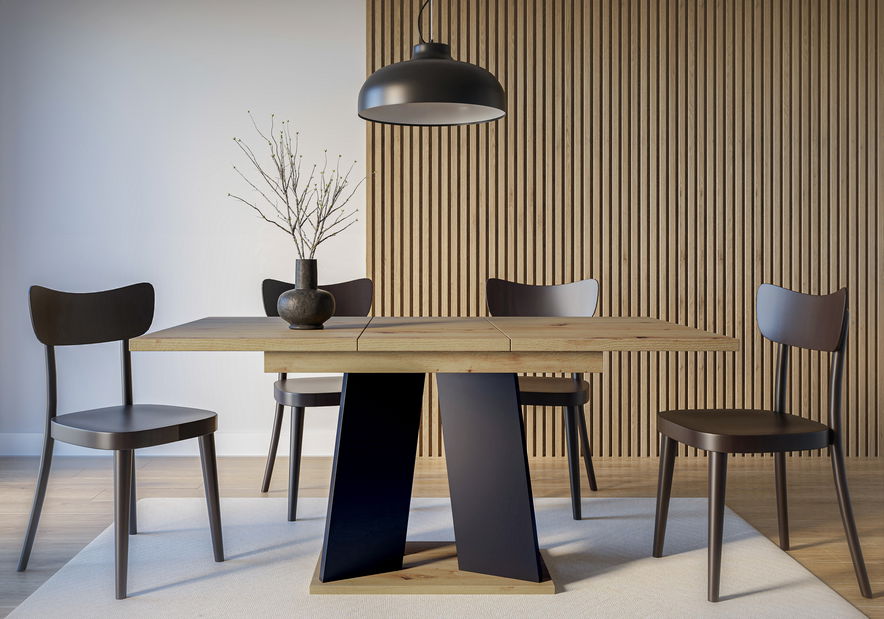 Étkezőasztal Mulnu (artisan + fekete) (4-6 fő részére)