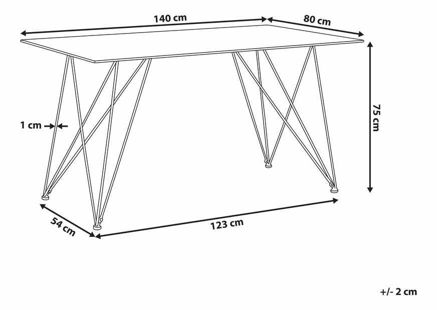 Masă de sufragerie Karson (pentru 6 persoane) (gri) *resigilate