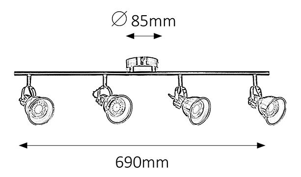 Bodové svietidlo Ralph 6730 (bronzová)