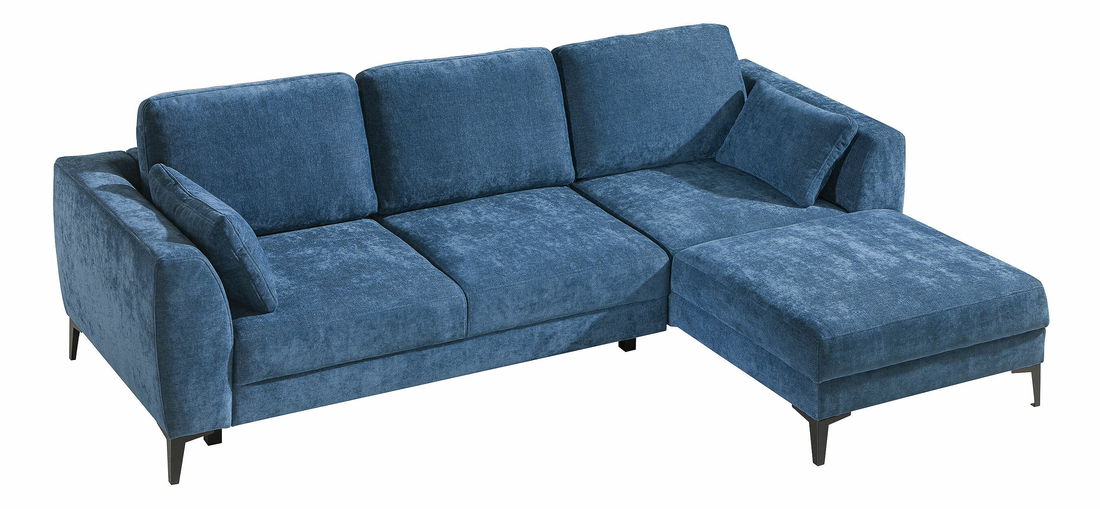 Rohová sedačka Ivonne (tmavomodrá) (L)