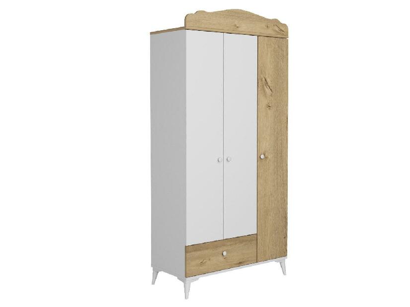 Set mobilier pentru camera copiilor Poduli 1 (stejar + alb) 