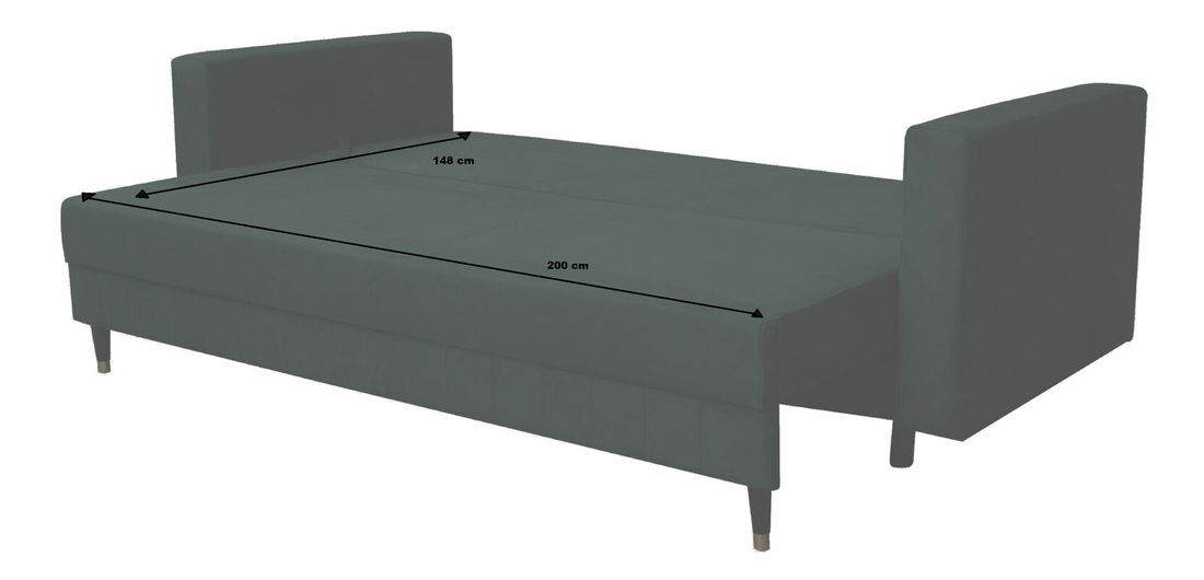 Canapea trei locuri Brande (Albastru închis)