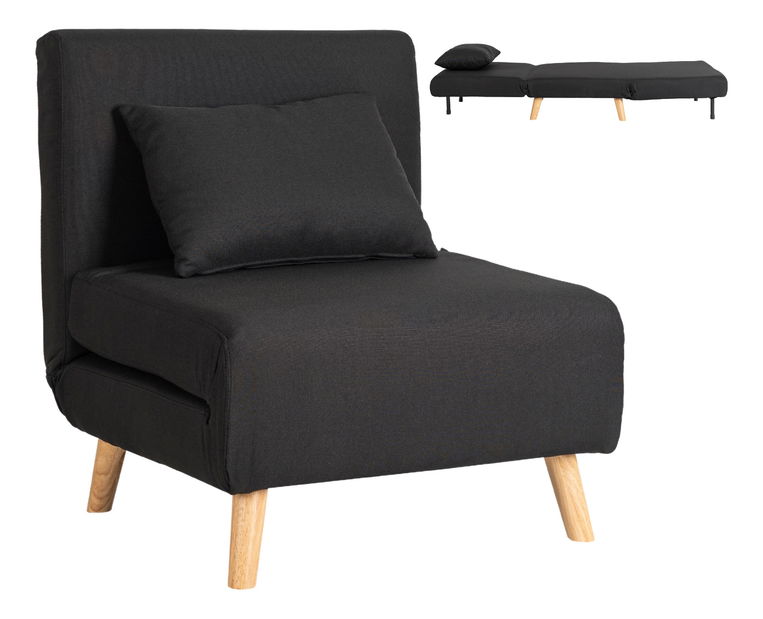 Széthúzható fotel Motecacleta 1 (fekete) 