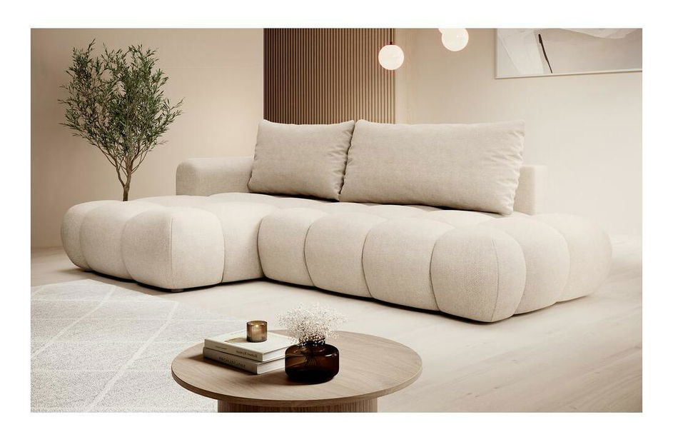 Sarokkanapé Ombre (B) (bézs + fekete) 